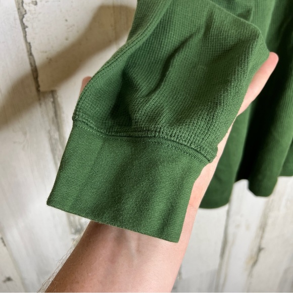 Open Trails Men's Long Sleeve Waffle Knit Shirt Green Size XL - Picture 4 of 10